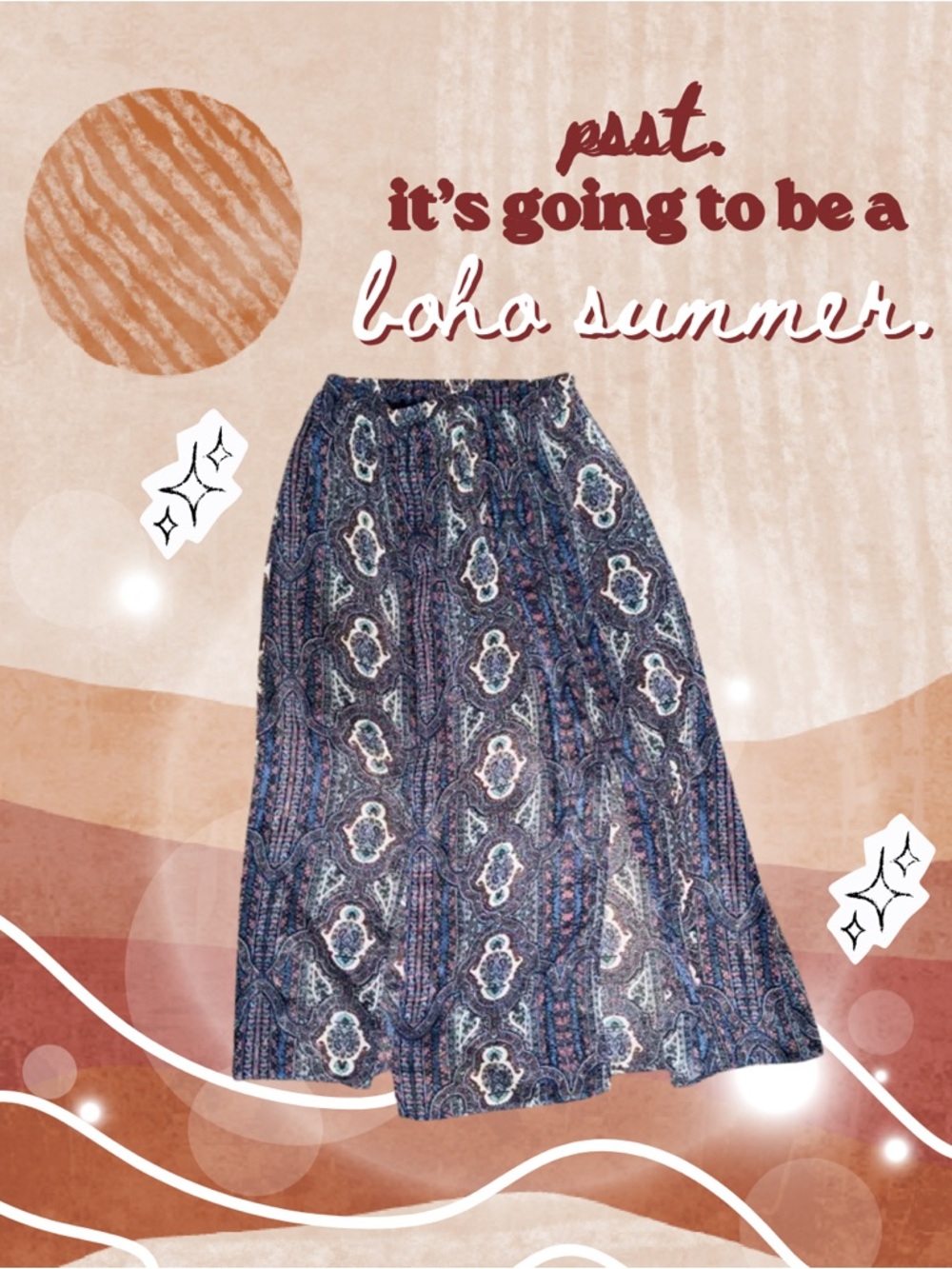 Boho Maxi Skirt by xhilaration